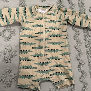 Hanna Andersson Green Alligator swimsuit